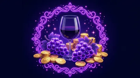 Tragamonedas Malbec Fortune: uvas moradas y copa de vino